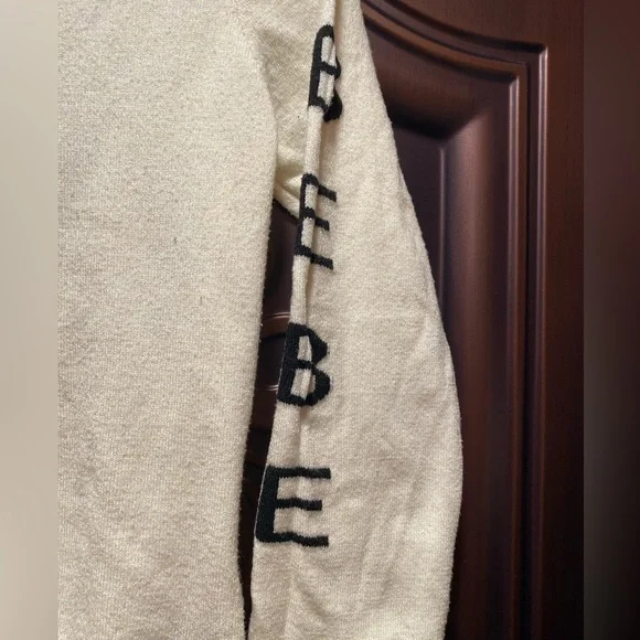 Bebe Women’s Pullover Sweater, Medium, White - Picture 2 of 3